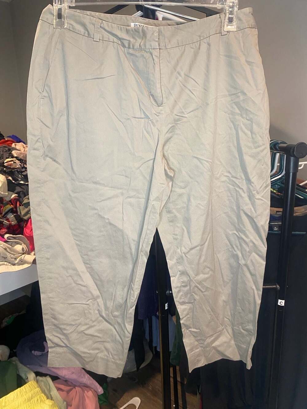 Pendleton Petite Khaki Cotton Cropped Pants Size 12